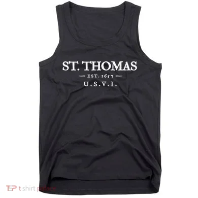St Thomas Usvi Throwback Text Vacation Souvenir Tank Top