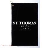 St Thomas Usvi Throwback Text Vacation Souvenir Golf Towel thumb 0