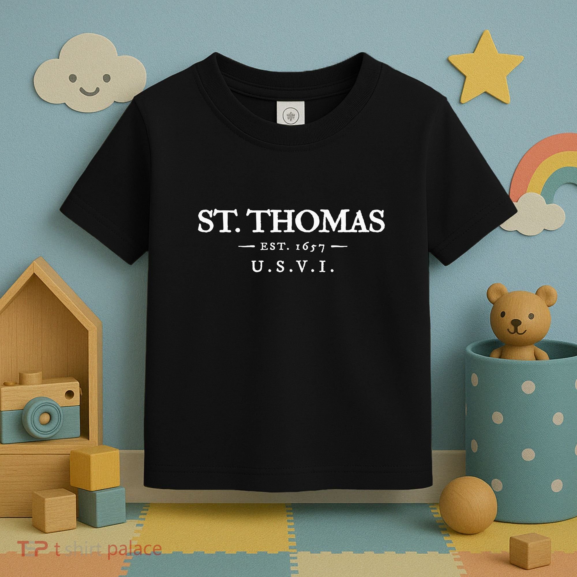 St Thomas Usvi Throwback Text Vacation Souvenir Toddler T-Shirt