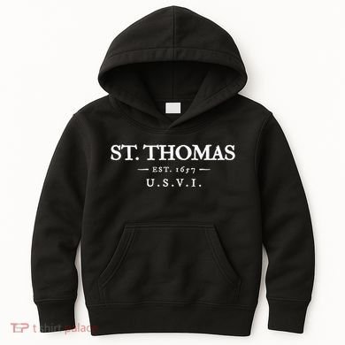 St Thomas Usvi Throwback Text Vacation Souvenir Kids Hoodie