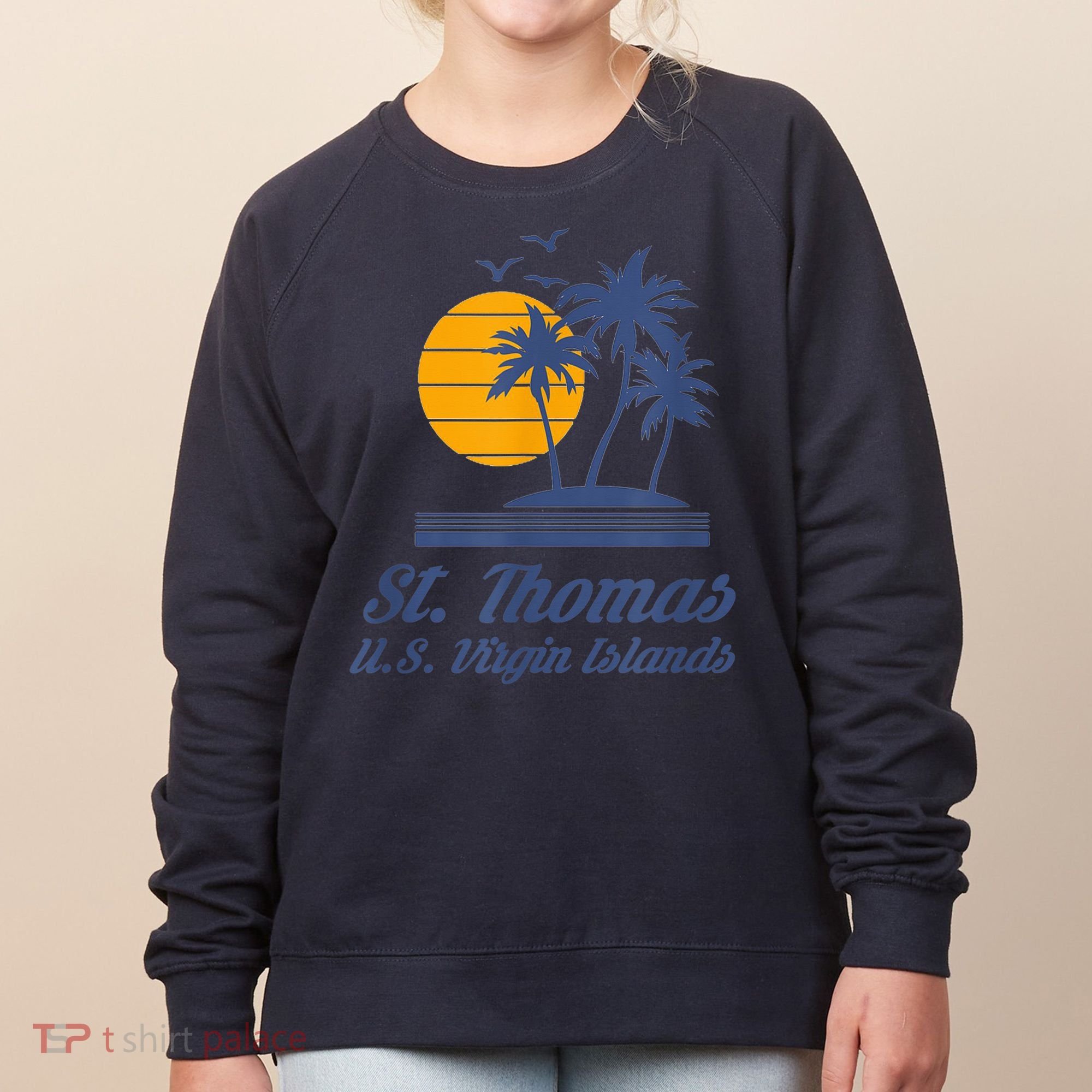 St. Thomas US Virgin Islands Shirt Caribbean Beach Souvenir Women's Sweatshirt