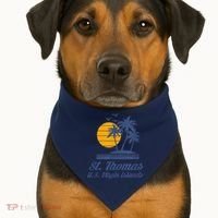 St. Thomas US Virgin Islands Shirt Caribbean Beach Souvenir USA-Made Doggie Bandana thumb 1