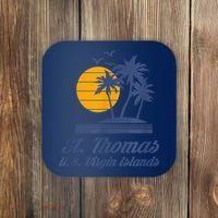 St. Thomas US Virgin Islands Shirt Caribbean Beach Souvenir Coaster thumb 0