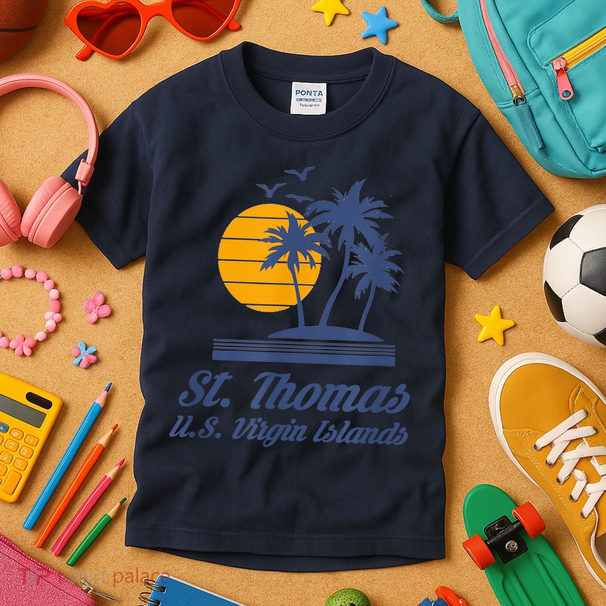St. Thomas US Virgin Islands Shirt Caribbean Beach Souvenir Kids T-Shirt