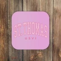 St Thomas Usvi Preppy Retro Throwback Coaster thumb 0