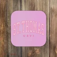 St Thomas Usvi Preppy Retro Throwback Coaster thumb 0