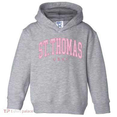 St Thomas Usvi Preppy Retro Throwback Toddler Hoodie