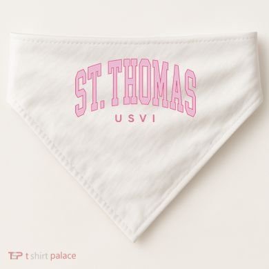 St Thomas Usvi Preppy Retro Throwback USA-Made Doggie Bandana