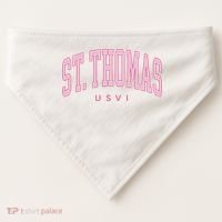 St Thomas Usvi Preppy Retro Throwback USA-Made Doggie Bandana thumb 0
