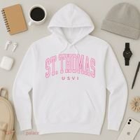 St Thomas Usvi Preppy Retro Throwback Hoodie thumb 3