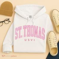 St Thomas Usvi Preppy Retro Throwback Hoodie thumb 4