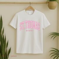 St Thomas Usvi Preppy Retro Throwback T-Shirt thumb 2