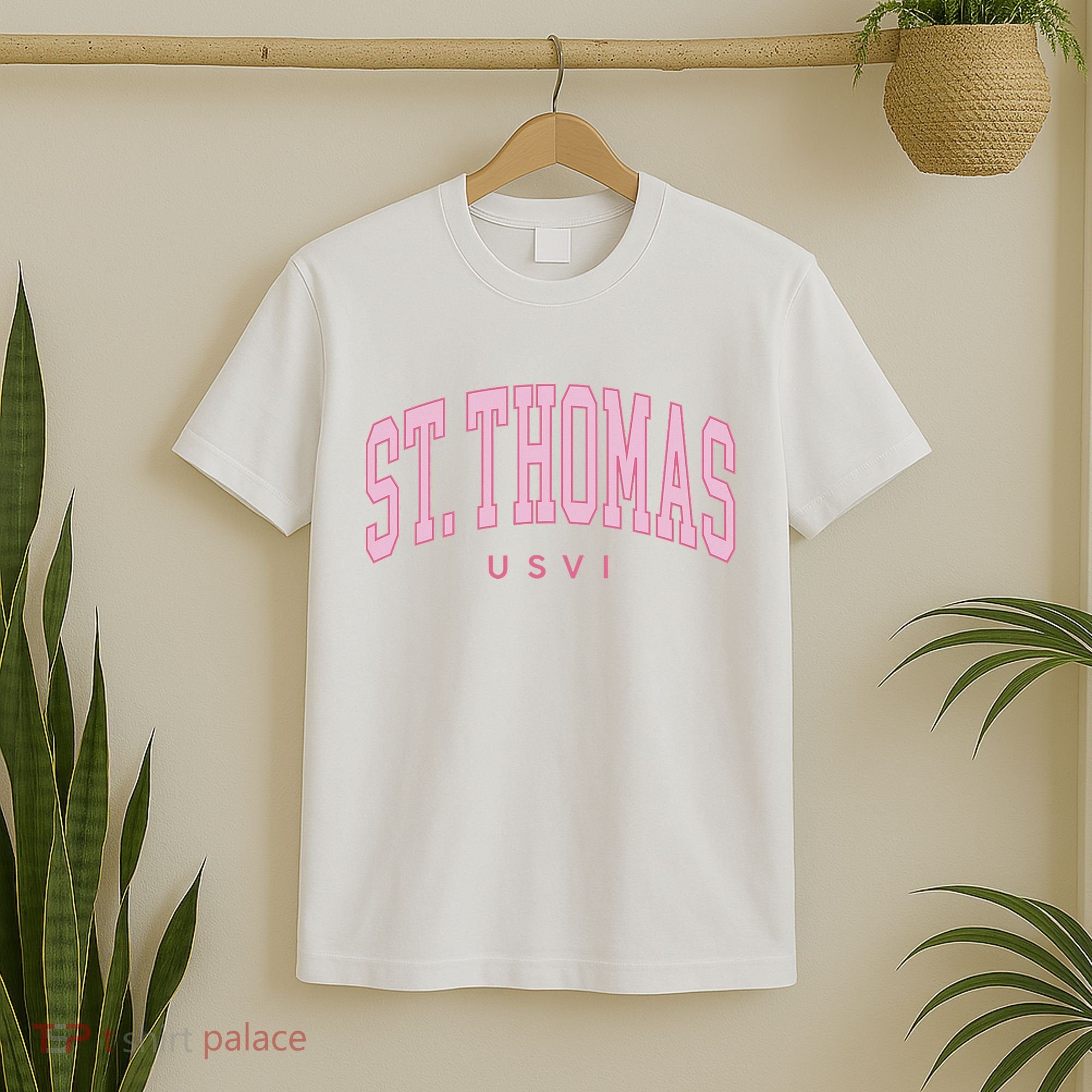 St Thomas Usvi Preppy Retro Throwback T-Shirt