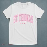 St Thomas Usvi Preppy Retro Throwback T-Shirt thumb 5