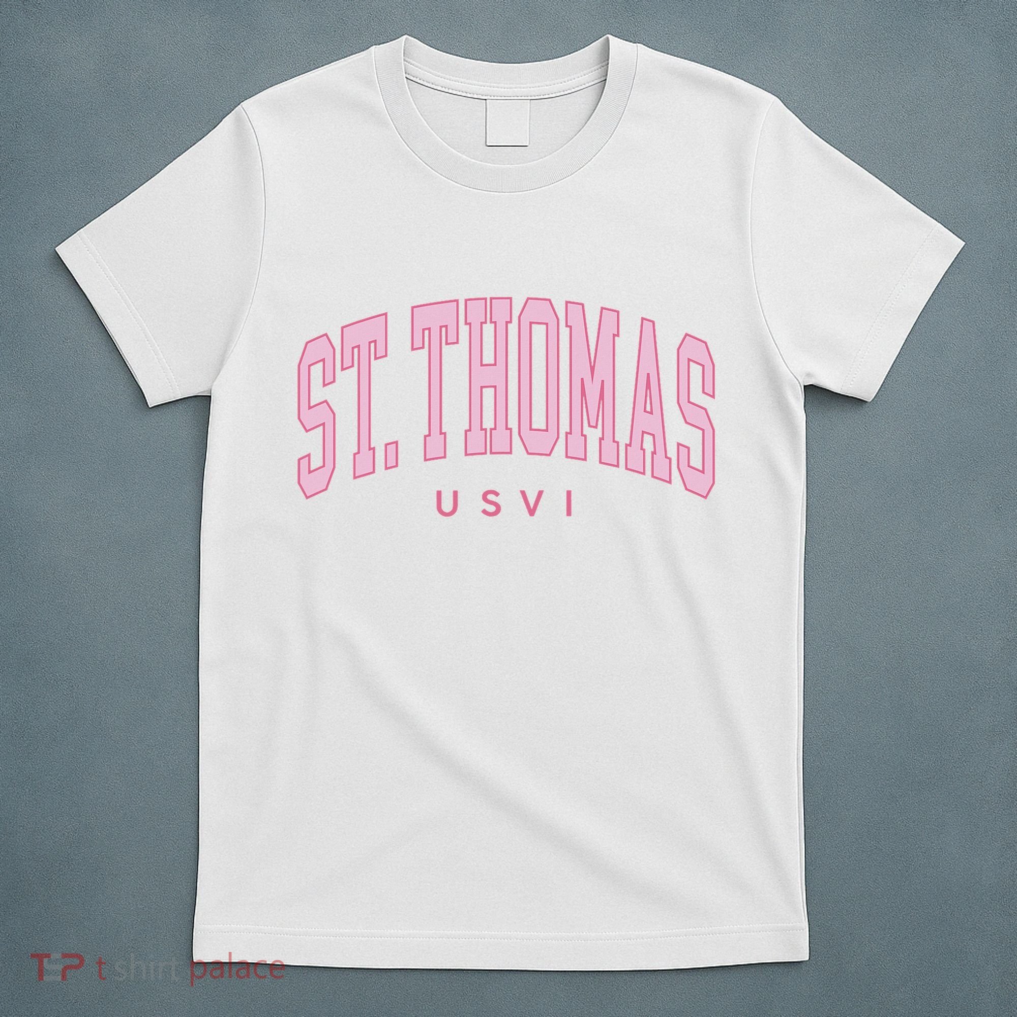 St Thomas Usvi Preppy Retro Throwback T-Shirt