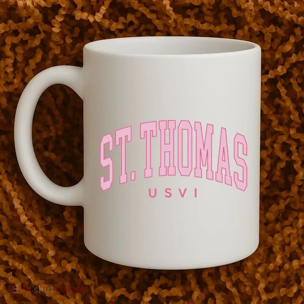 St Thomas Usvi Preppy Retro Throwback Coffee Mug