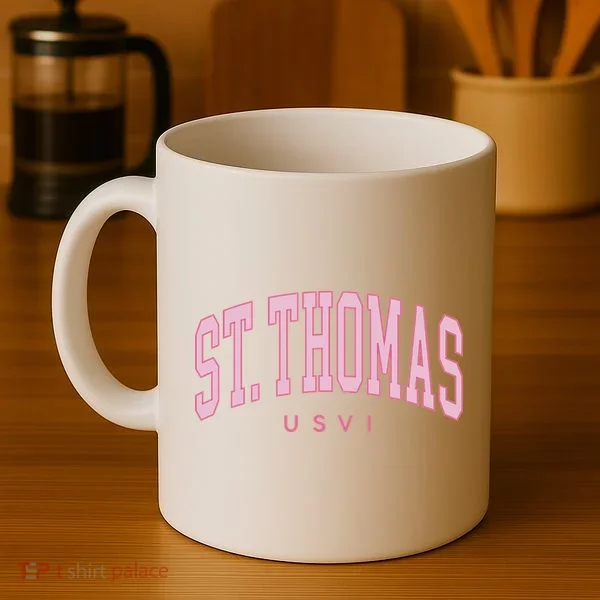 St Thomas Usvi Preppy Retro Throwback Coffee Mug