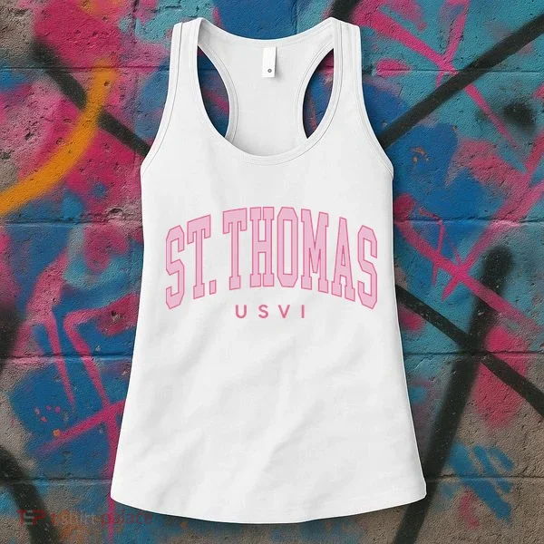St Thomas Usvi Preppy Retro Throwback Women's Tank Top