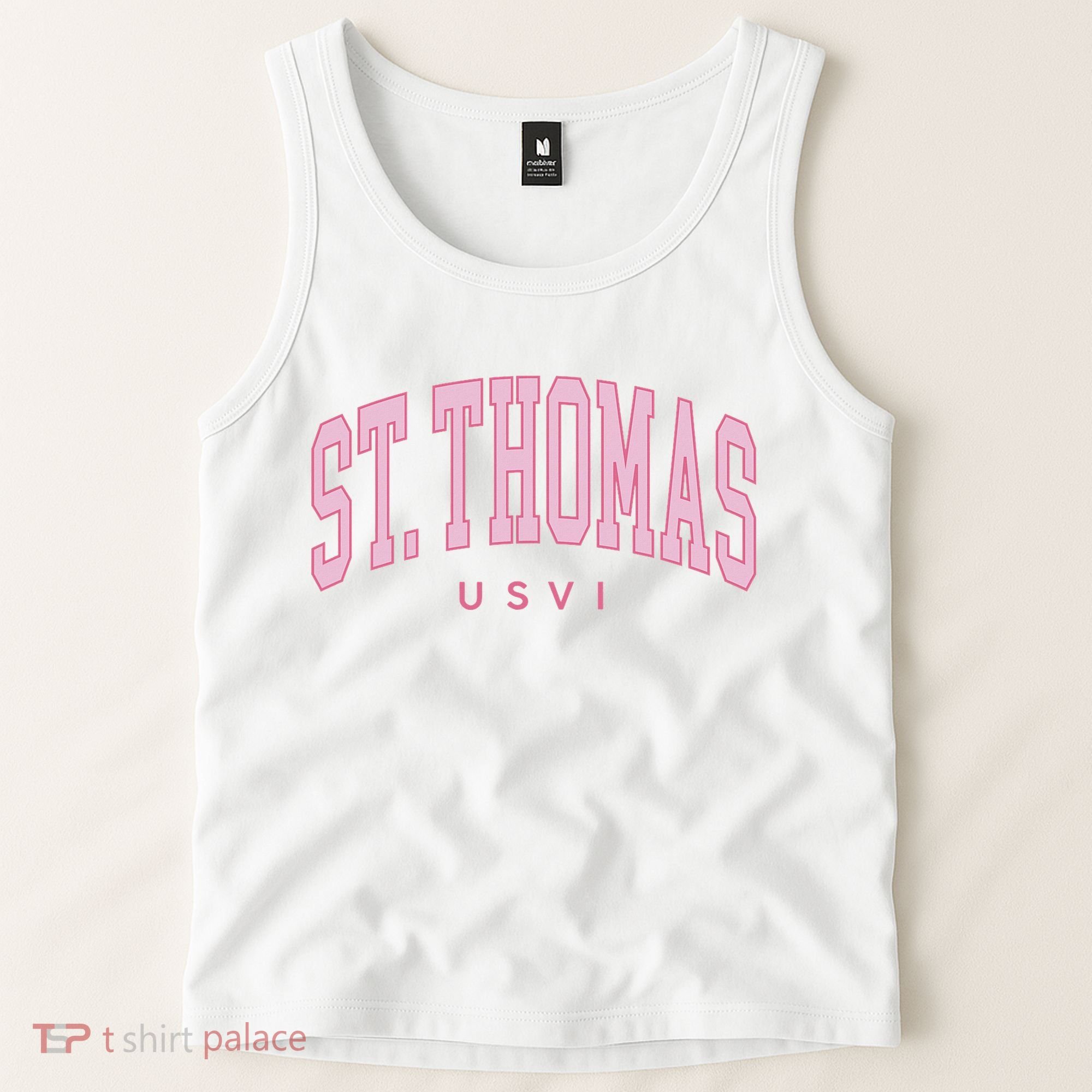 St Thomas Usvi Preppy Retro Throwback Tank Top