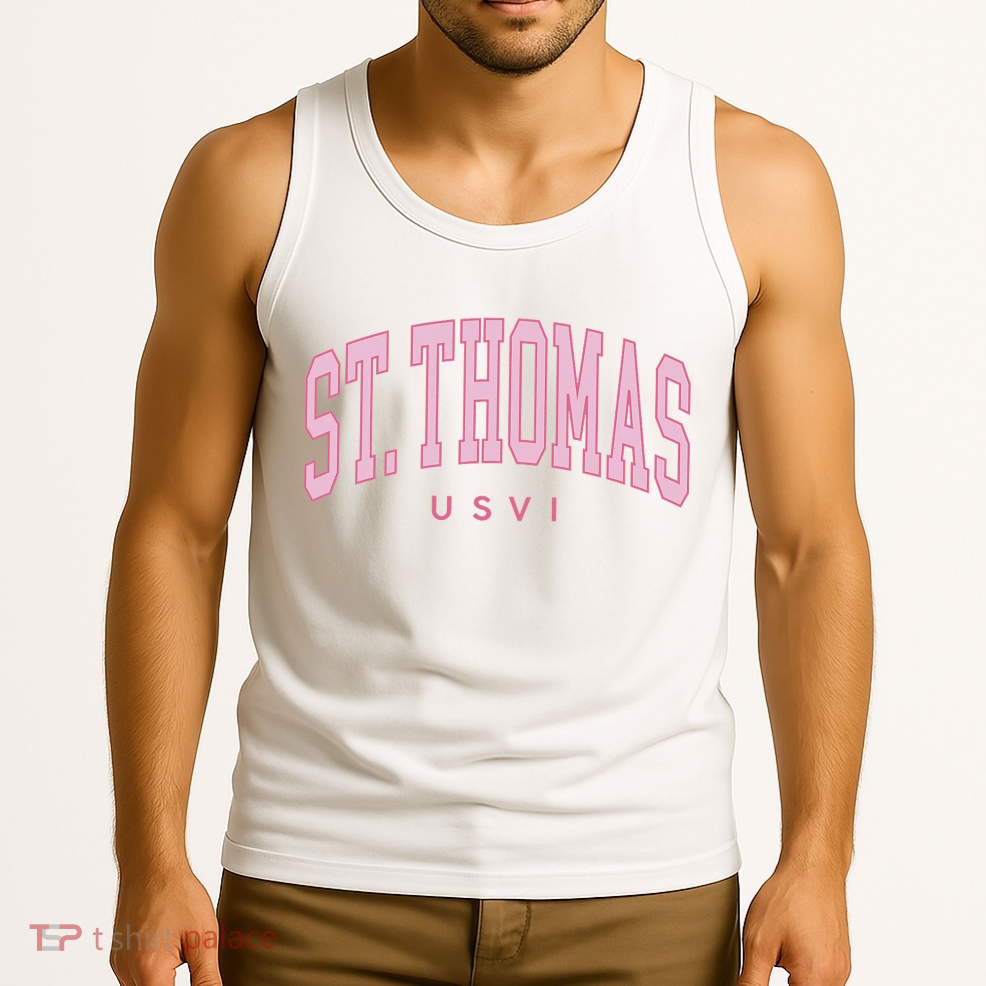 St Thomas Usvi Preppy Retro Throwback Tank Top