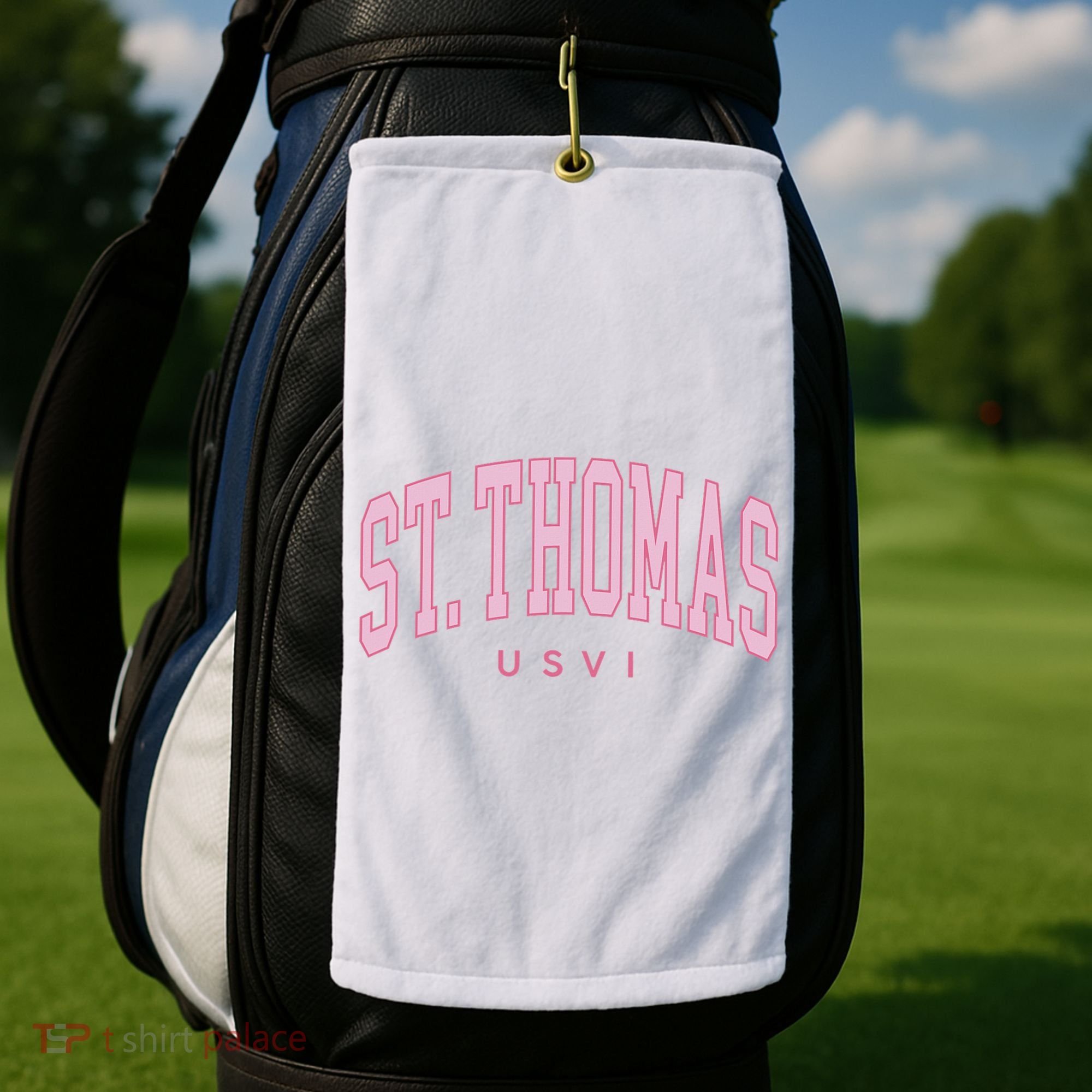 St Thomas Usvi Preppy Retro Throwback Golf Towel