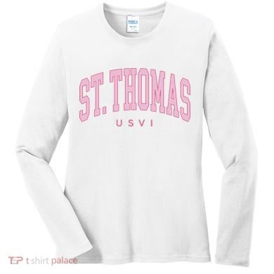 St Thomas Usvi Preppy Retro Throwback Women's Long Sleeve Shirt
