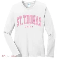 St Thomas Usvi Preppy Retro Throwback Women's Long Sleeve Shirt thumb 0