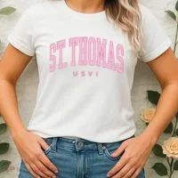 St Thomas Usvi Preppy Retro Throwback Women's T-Shirt thumb 2