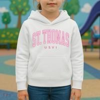 St Thomas Usvi Preppy Retro Throwback Kids Hoodie thumb 3