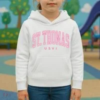 St Thomas Usvi Preppy Retro Throwback Kids Hoodie thumb 3