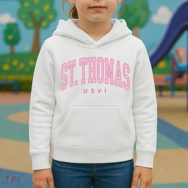 St Thomas Usvi Preppy Retro Throwback Kids Hoodie