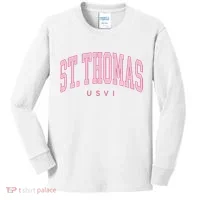 St Thomas Usvi Preppy Retro Throwback Kids Long Sleeve Shirt thumb 0