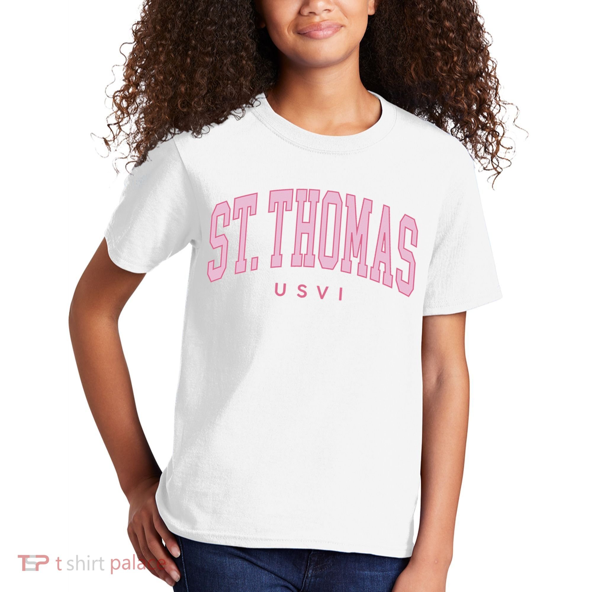 St Thomas Usvi Preppy Retro Throwback Kids T-Shirt