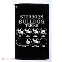 Stubborn Bulldog Tricks Golf Towel thumb 0