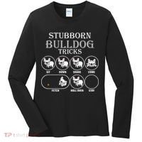 Stubborn Bulldog Tricks Women's Long Sleeve Shirt thumb 0