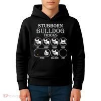 Stubborn Bulldog Tricks Kids Hoodie thumb 4