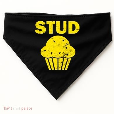 Stud Muffin Funny Retro USA-Made Doggie Bandana