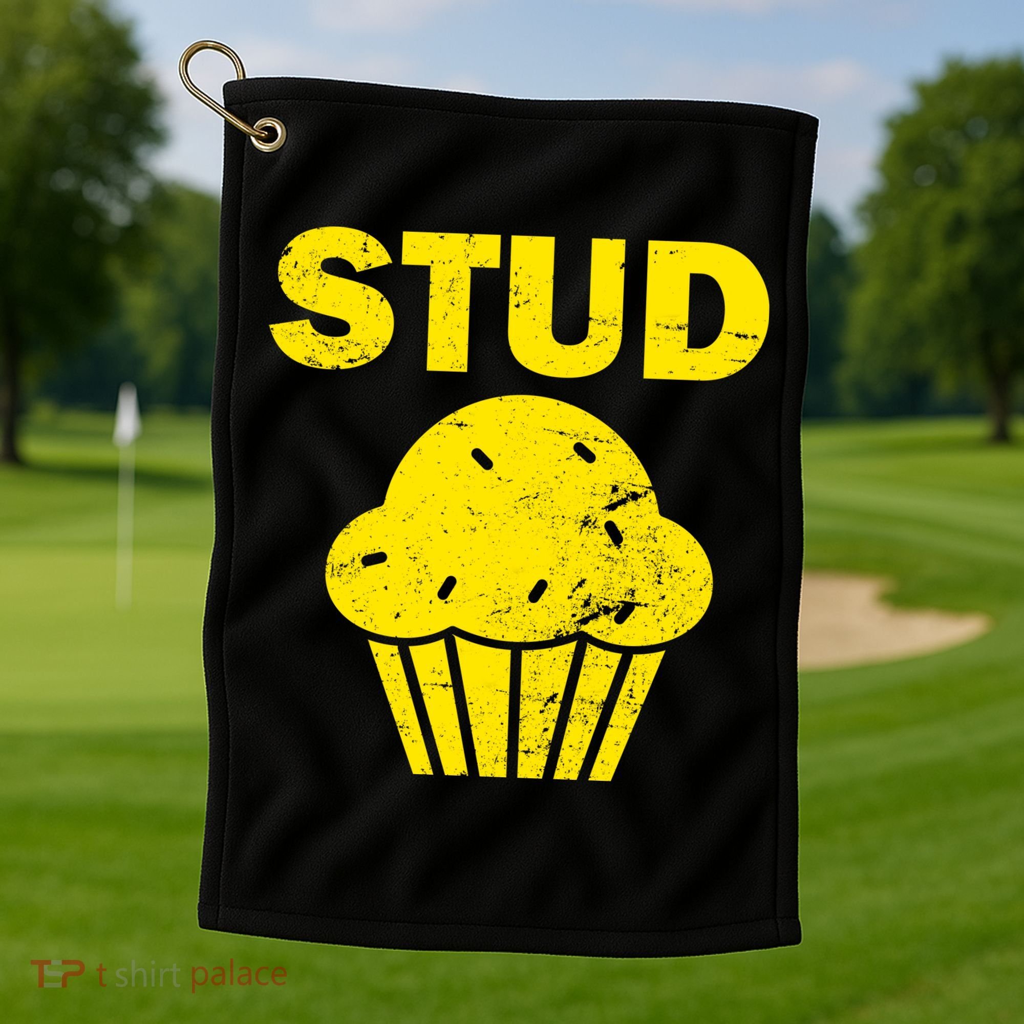 Stud Muffin Funny Retro Golf Towel