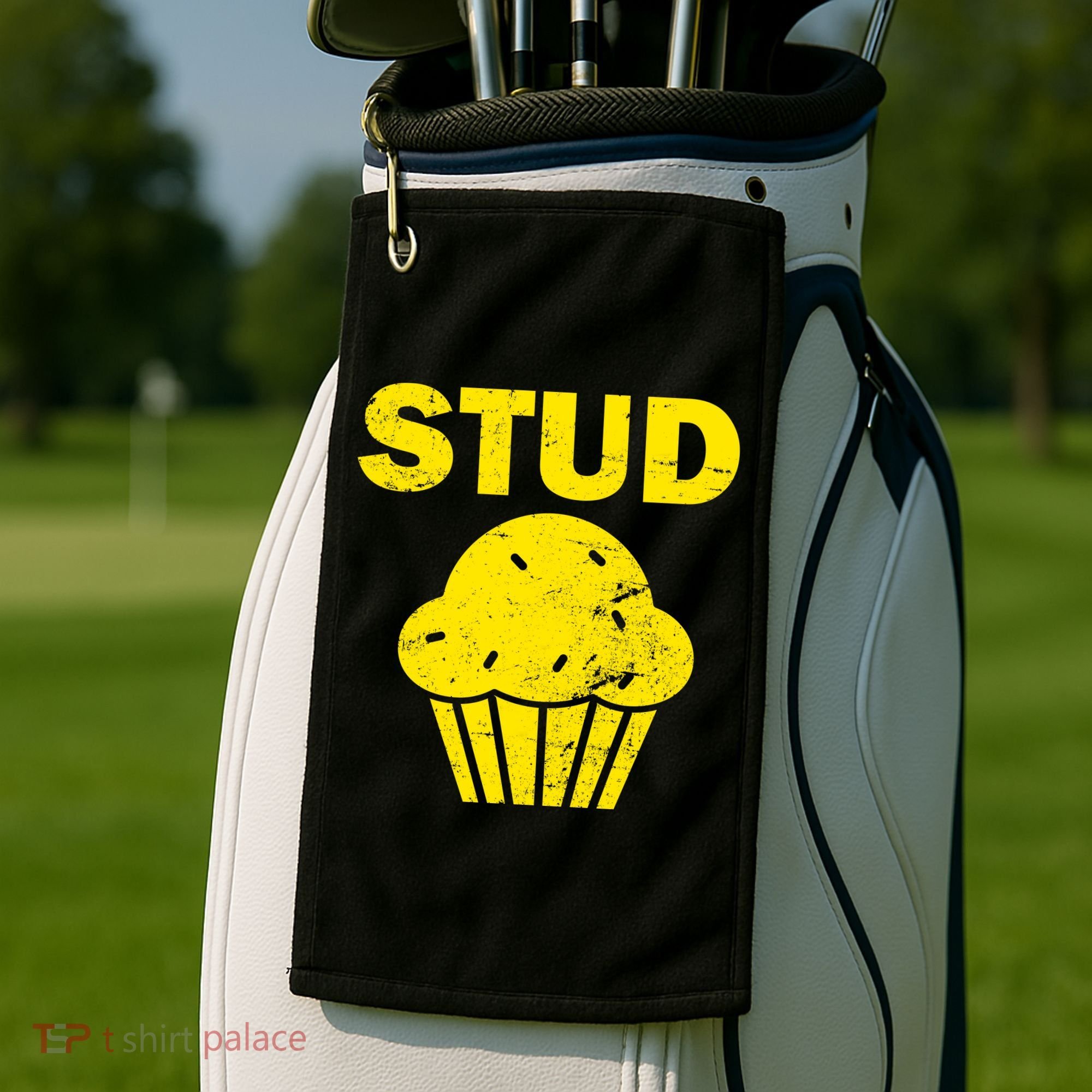 Stud Muffin Funny Retro Golf Towel