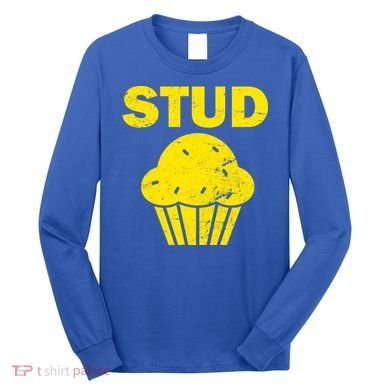 Stud Muffin Funny Retro Long Sleeve Shirt