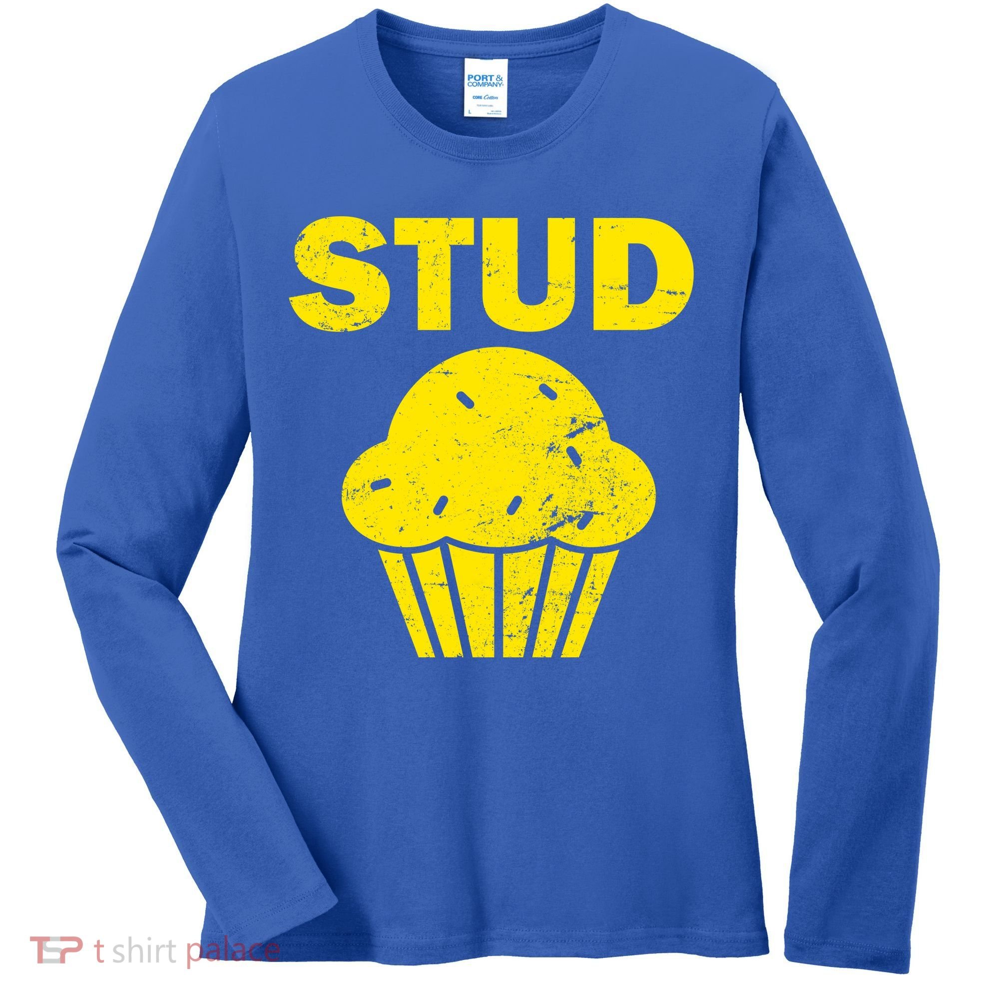 Stud Muffin Funny Retro Women's Long Sleeve Shirt