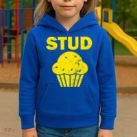Stud Muffin Funny Retro Kids Hoodie thumb 3