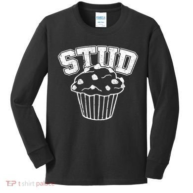 Stud Muffin Retro Kids Long Sleeve Shirt