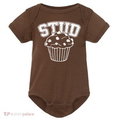 Stud Muffin Retro Baby Bodysuit