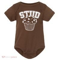 Stud Muffin Retro Baby Bodysuit thumb 0