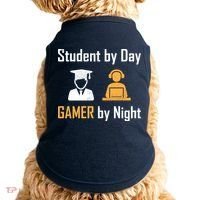 Student By Day Gamer By Night Doggie Tank thumb 0