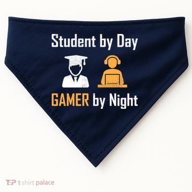 Student By Day Gamer By Night USA-Made Doggie Bandana