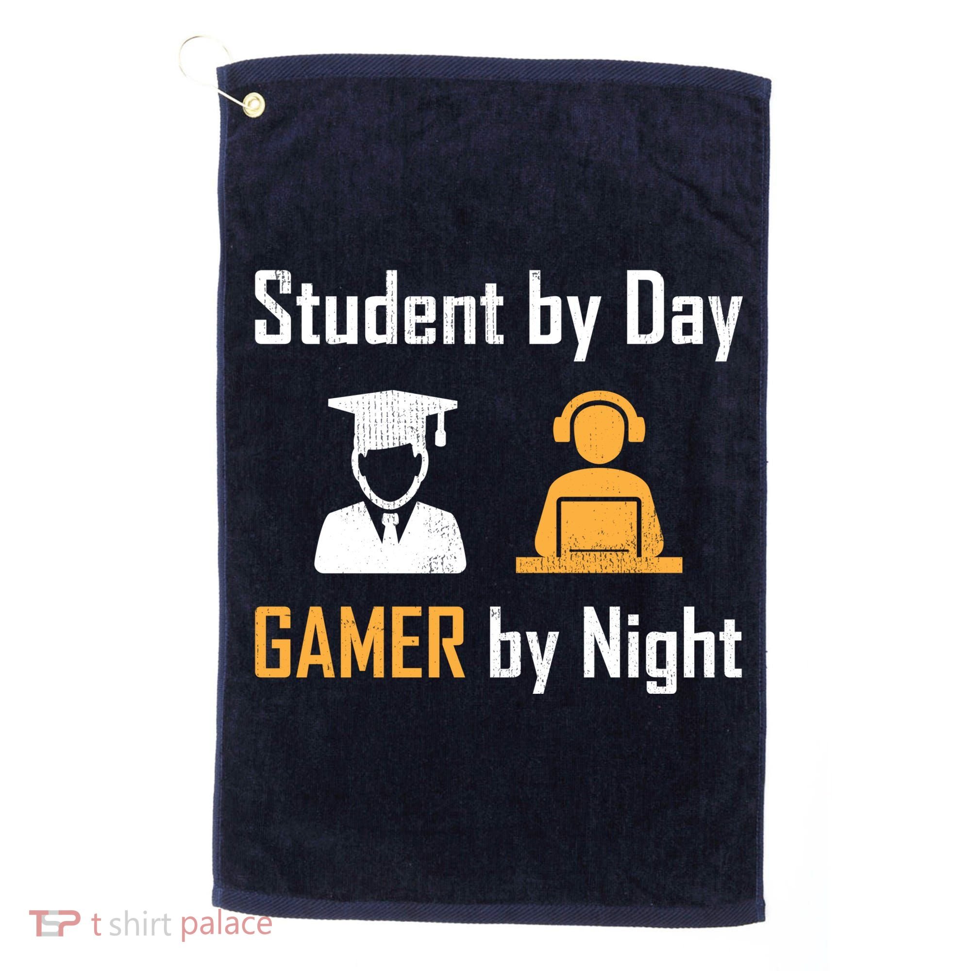 Student By Day Gamer By Night Golf Towel