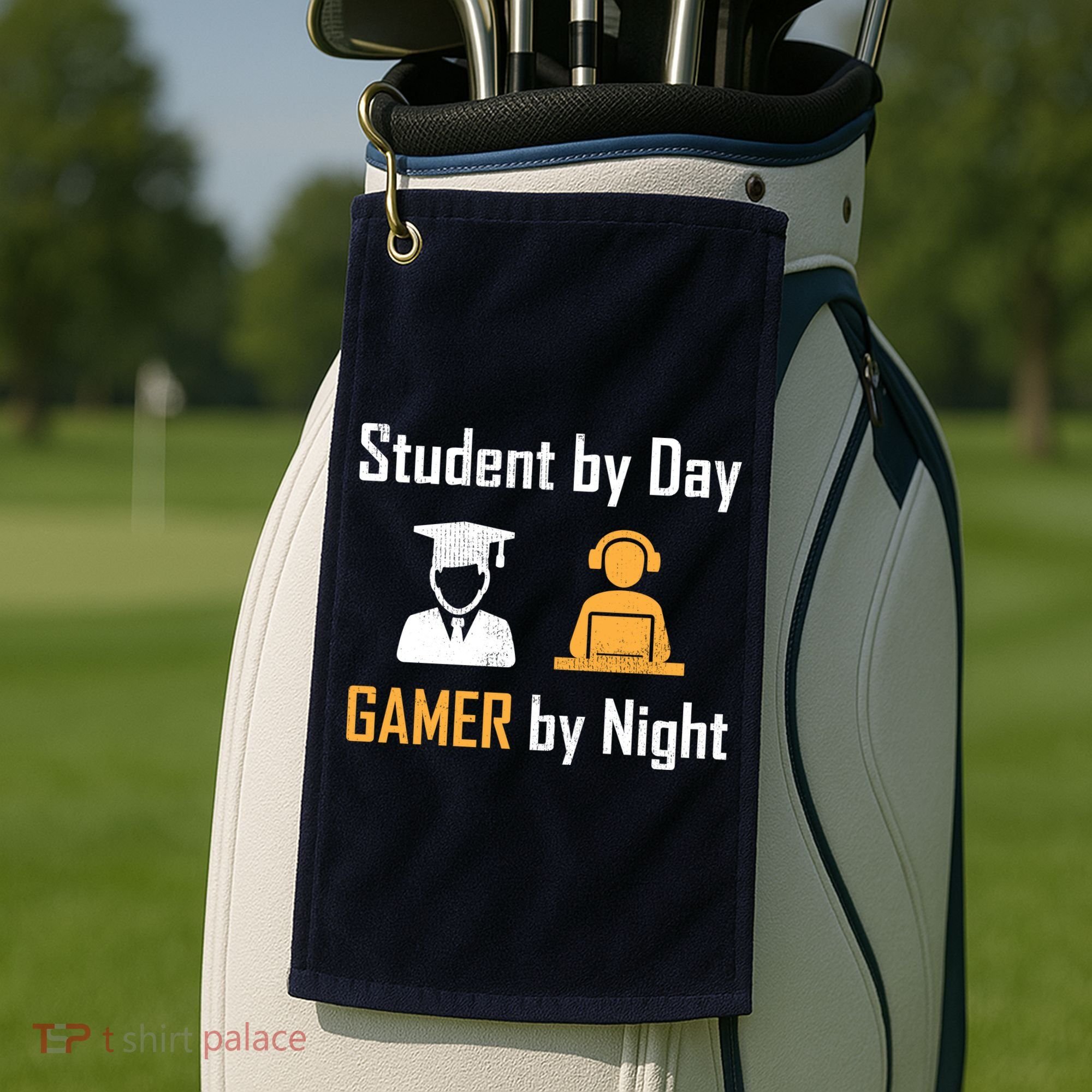 Student By Day Gamer By Night Golf Towel