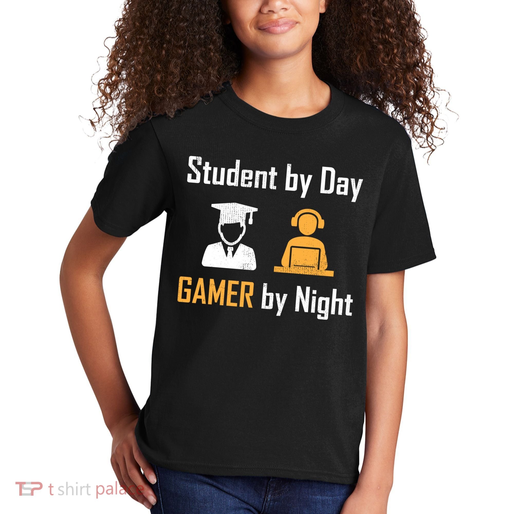Student By Day Gamer By Night Kids T-Shirt